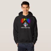 Veste À Capuche Progrès Fierté Drapeau Coeur Inclusivité Crossdres (Devant entier)