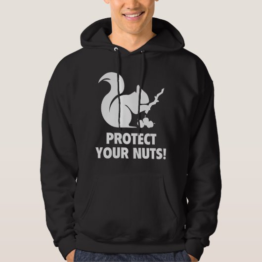 Veste À Capuche Protégez vos noix ! (Devant)