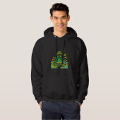 Veste À Capuche Psychédélique Trippy Fun Champion ramassant Hippy  (Devant entier)