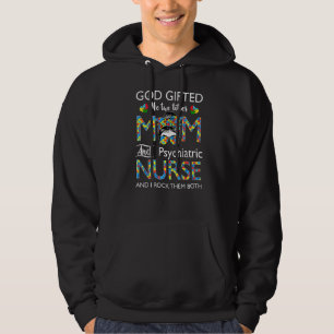 Veste À Capuche Psychiatrique Infirmière Messy Bun AutismeMaman Am