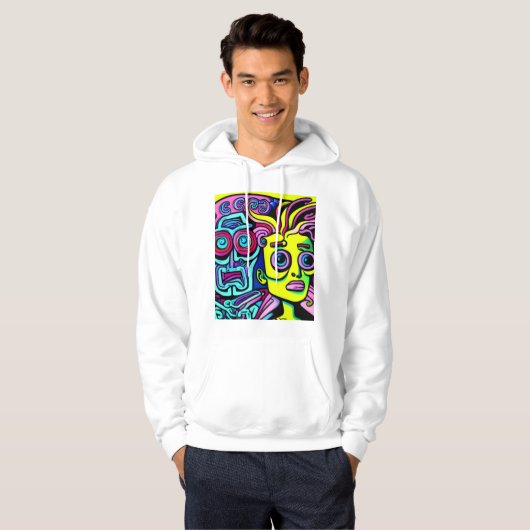 VESTE À CAPUCHE PSYCODÉLIQUE (Devant entier)