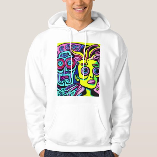 VESTE À CAPUCHE PSYCODÉLIQUE (Devant)