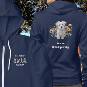 Veste À Capuche Publicité pour entreprise de promenade de chiens