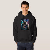 Veste À Capuche Pugs dans l'espace avec des donuts Mignons garçons (Devant entier)