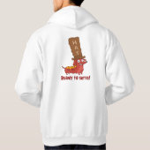 Veste À Capuche Pun de hot dog teckel (Dos)
