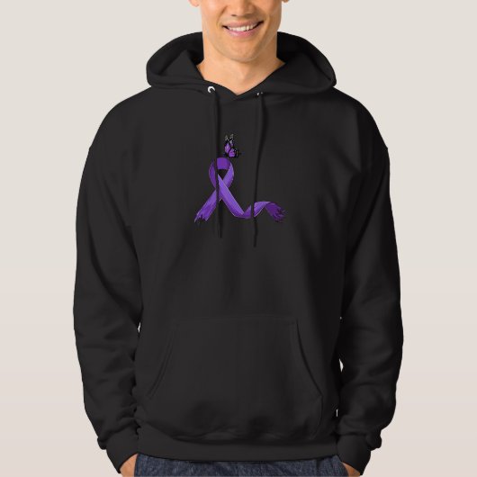 Veste À Capuche Purple Ribbon Cute  Fibromyalgia Awareness (Devant)