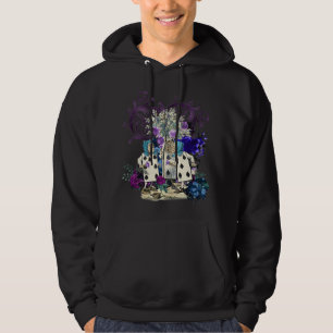 Veste À Capuche Purple Turquoise Steampunk Cartes Rose Jardin Alic