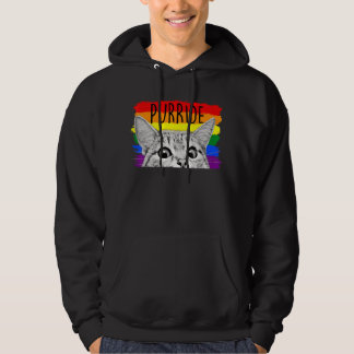 Veste À Capuche Purride Chat Lunettes de soleil Drapeau Mois Gay p
