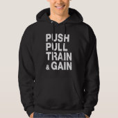 Veste À Capuche PUSH PULL TRAIN & GAIN Lifting Workout (Devant)