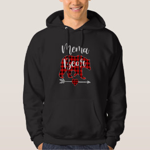 Veste À Capuche Pyjama Familial assorti ours Mema carreau rouge Bu