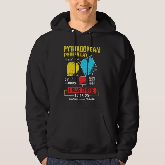 Veste À Capuche Pythagore Théorème Jour J'Étais Là Enseignant Math (Devant)