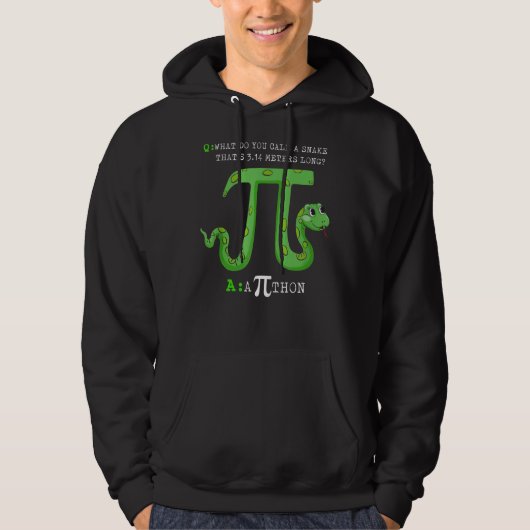 Veste À Capuche Python Pithon Pi Symbole Funny Math Enseignant Pi (Devant)