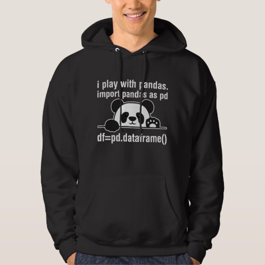 Veste À Capuche Python Programmer IT Nerd Panda Programmation Humo (Devant)