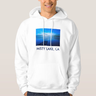 Veste À Capuche Quai sur un lac calme et brumeux, Californie