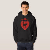 Veste À Capuche Québec Love Moose Heart (Devant entier)