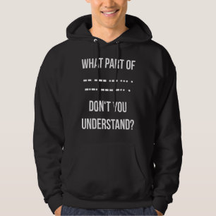 Veste À Capuche Quelle partie du code Morse ne comprenez pas le ja