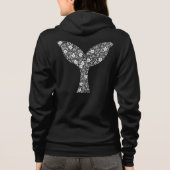 Veste À Capuche Queue de baleine fantaisiste : Beauté en fleurs (Dos)