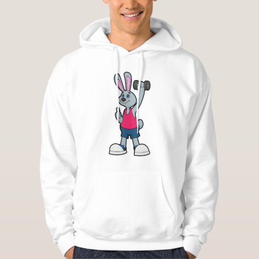 Veste À Capuche Rabbit à Fitness avec Dumbbell (Devant)