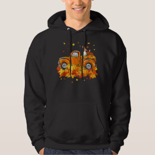 Veste À Capuche Rabbit Riding Truck Pumpkin Autumn Leaves Fall T-S