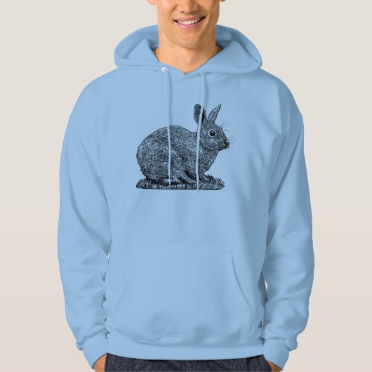 Veste À Capuche Rabbit - Stylet et dessin style encre (Devant)
