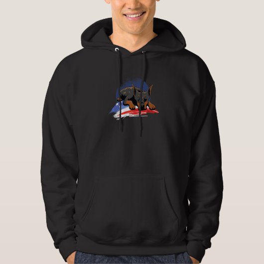Veste À Capuche Race de chien Dobermann 37 (Devant)
