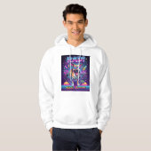 Veste À Capuche rad rétro synthwave 80s années 80 chien (Devant entier)