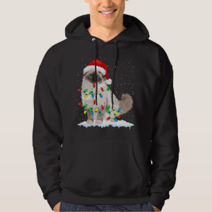 Veste À Capuche Ragdoll Chat Noël Lumières Noël Amoureux des chats