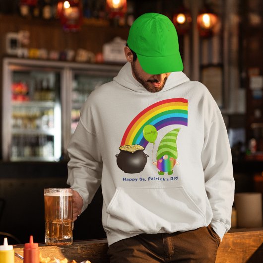 Veste À Capuche Rainbow Gnome Pot or St Paddys Day