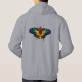 Veste À Capuche Rainbow Pride Flag Swallowtail Butterfly (Dos)