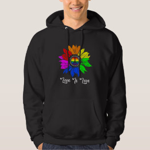 Veste À Capuche Rainbow Sunflower Love Is Love Lgbt Gay Lesbian Pr