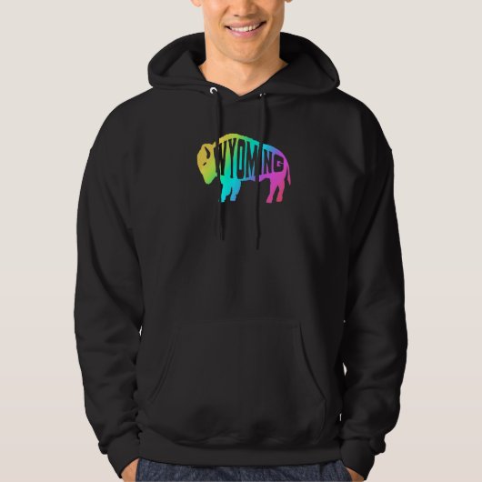 Veste À Capuche Rainbow Wyoming Buffalo Bison (Devant)