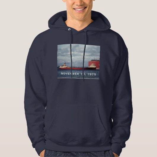 Veste À Capuche Rappelez-vous l'Edmund Fitzgerald 10/11/75 (Devant)