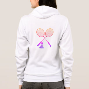Veste À Capuche Raquettes Badminton Shuttlecock Birdie Ombre
