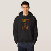 Veste À Capuche Rasta est amour (Devant entier)