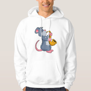Veste À Capuche Rat à Musique avec Saxophone