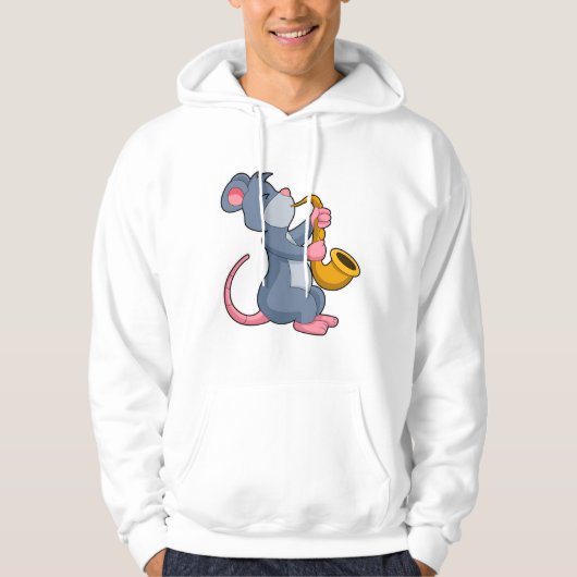 Veste À Capuche Rat à Musique avec Saxophone (Devant)