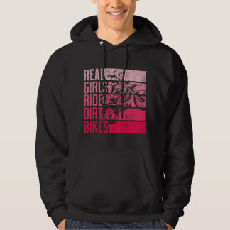 Veste À Capuche Real Girls Ride Dirt Bikes Motocross Lovers 