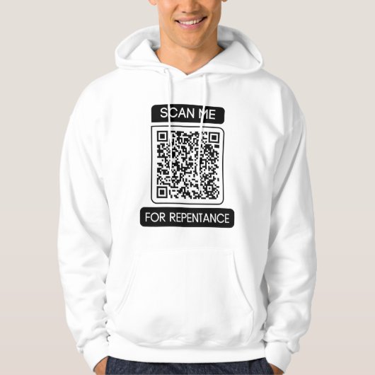 Veste À Capuche Rechercher le repentir QR Code Homme (Devant)