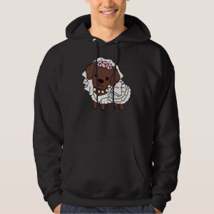 Veste À Capuche Récupérateur Labrador au chocolat de mariée