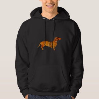 Veste À Capuche Red Dachshund Chien race Pierre look Fluid Art
