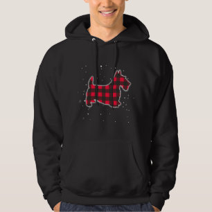 Veste À Capuche Red Plaid Scottie Christmas Correspondante Buffalo