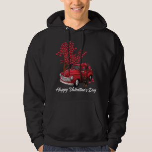 Veste À Capuche Red Truck Happy Valentines Day Dobermann coeur chi