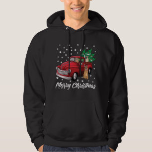 Veste À Capuche Red Truck Merry Christmas Tree German Shepherd chi