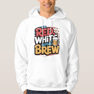 Veste À Capuche Red White et Brew USA Design