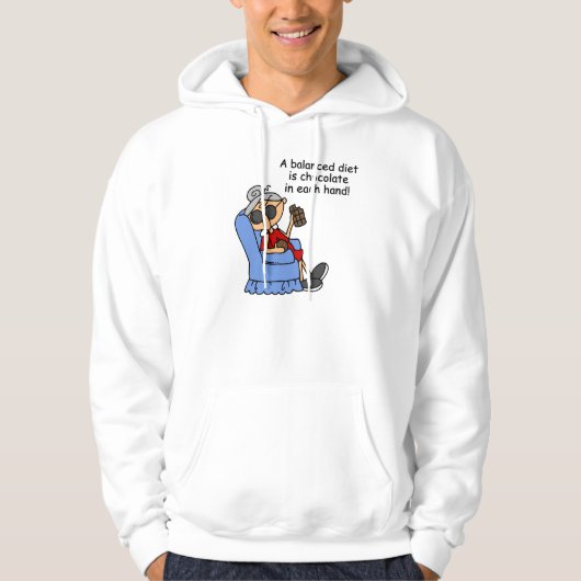 Veste À Capuche Régime équilibré de chocolat (Devant)