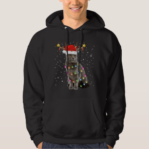 Veste À Capuche Reindeer Nebelung Chat Père Noël Noël Lumière Noël