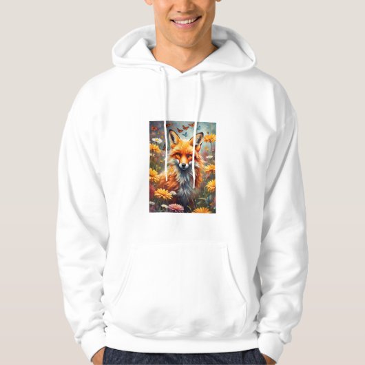 Veste À Capuche Renard dans la prairie (Devant)