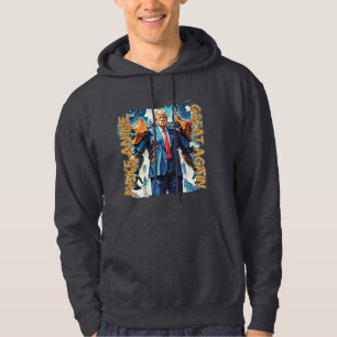 Veste À Capuche Rendre sa grandeur à Anime - Mecha Trump