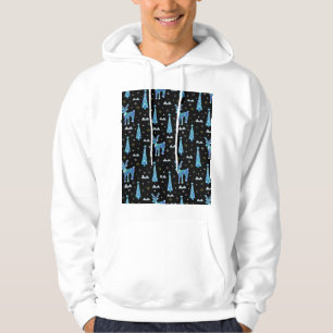 Veste À Capuche Rennes, flocons de neige, motif de Noël