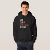 Veste À Capuche Répéter le basketball du sommeil (Devant entier)